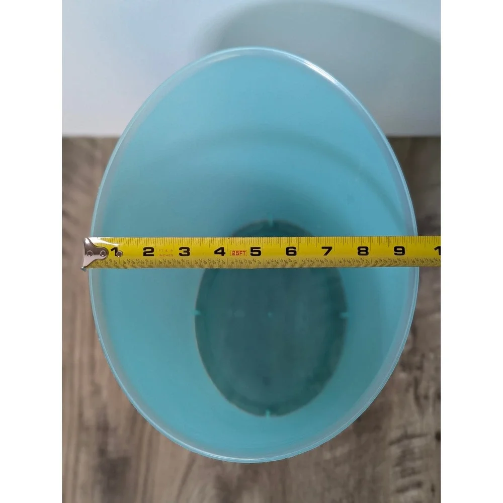 Sterilite Teal Blue Plastic Wastebasket Small Trash Can Bathroom Office 1031